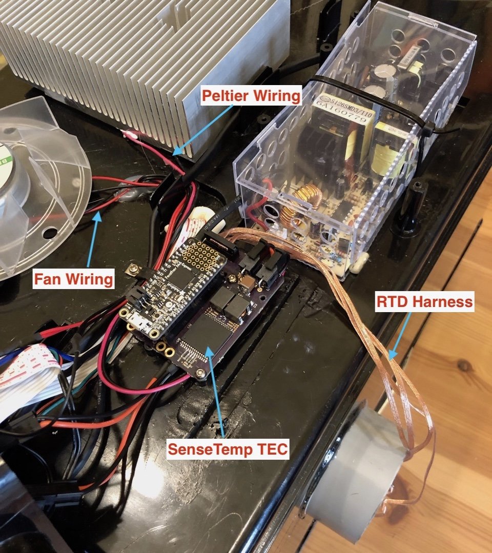 Plug in cables and install your SenseTemp TEC