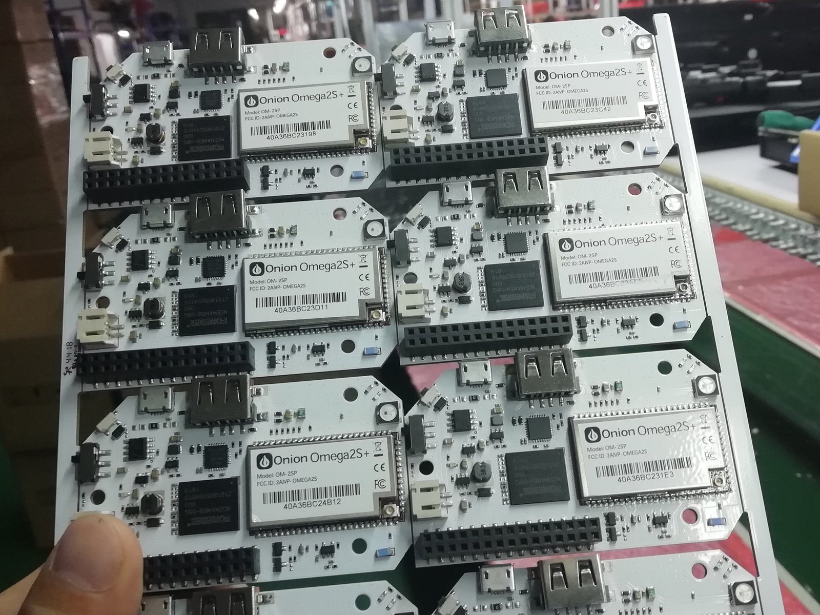 Onion Omega 2 Pro production samples