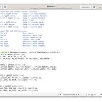 Screenshot of keymap editor