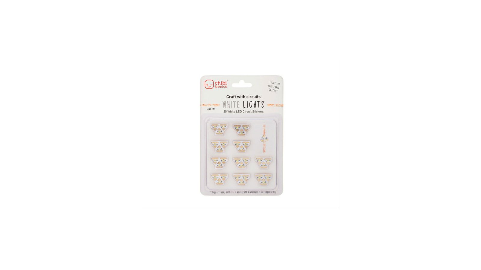 30 white LED circuit Megapack Chibitronics White LED Circuit Stickers 