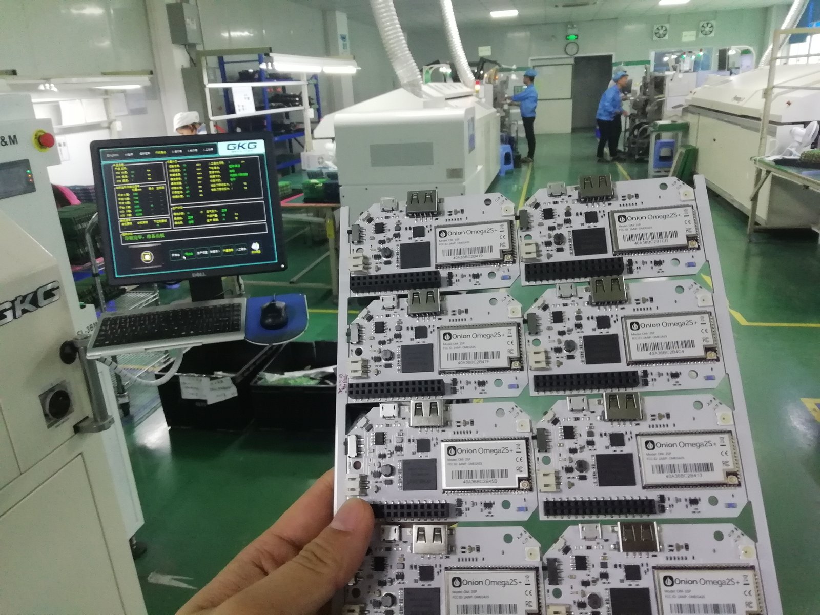 Individual boards about to be broken apart and thoroughly tested