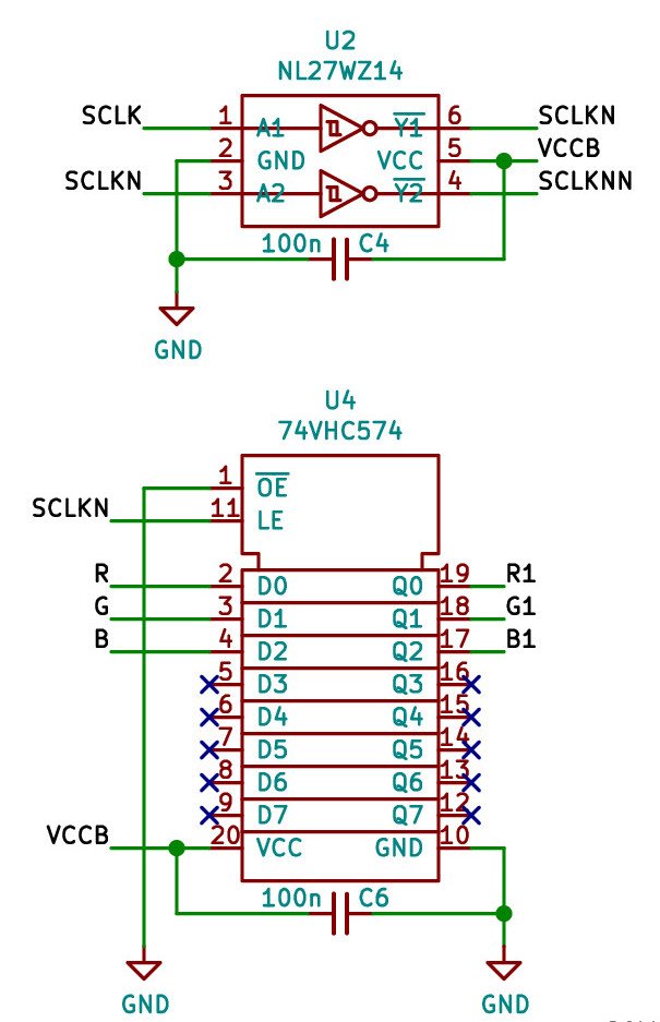 DDR RGB buffer schematic (click for full schematic)
