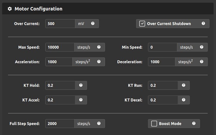 Quickstart guide configuration pane