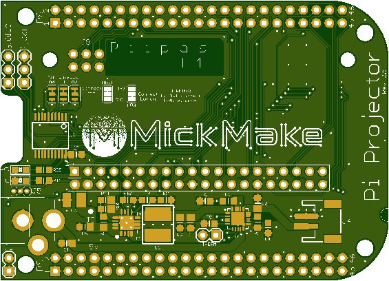 PiProjector PCB revision 2.5 (top)