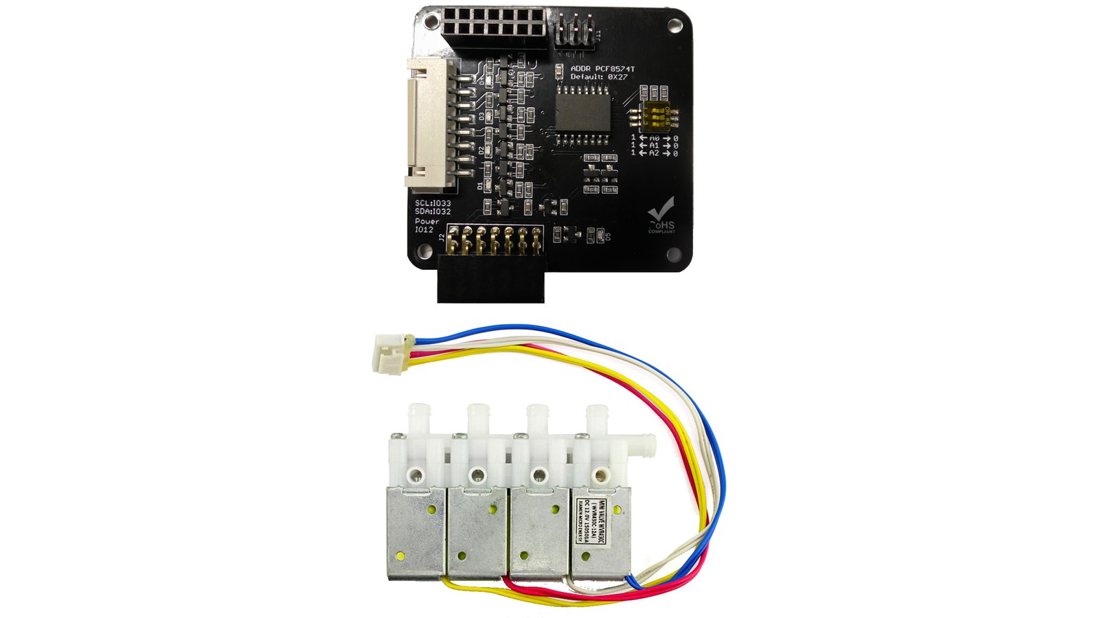 Eduponics Mini v2 valve-extension board