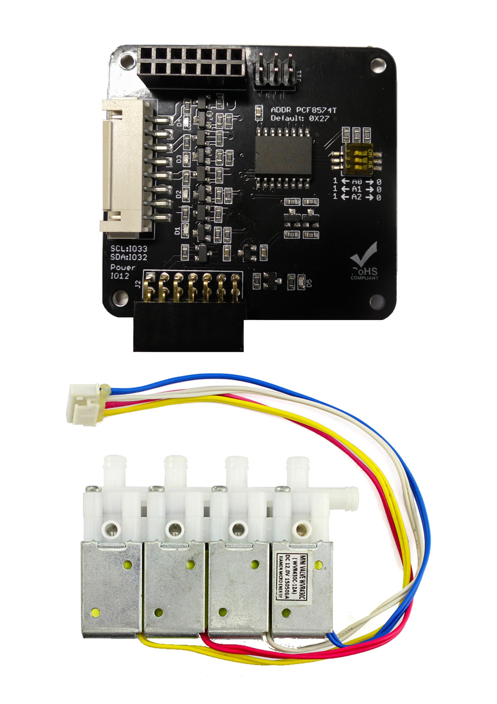 Eduponics Mini v2 valve-extension board