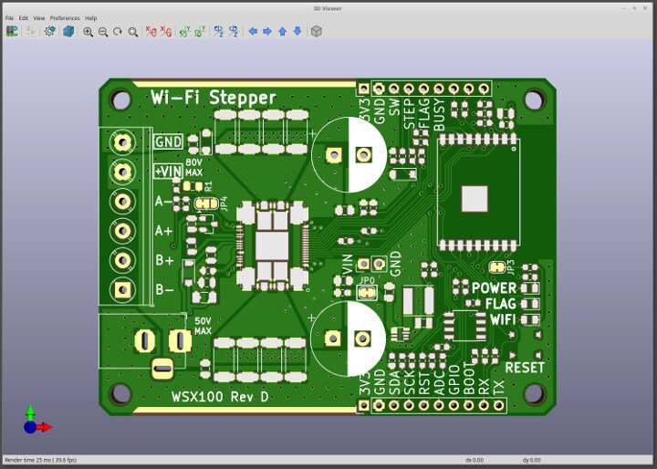 3D Model of the Wi-Fi Stepper Rev D