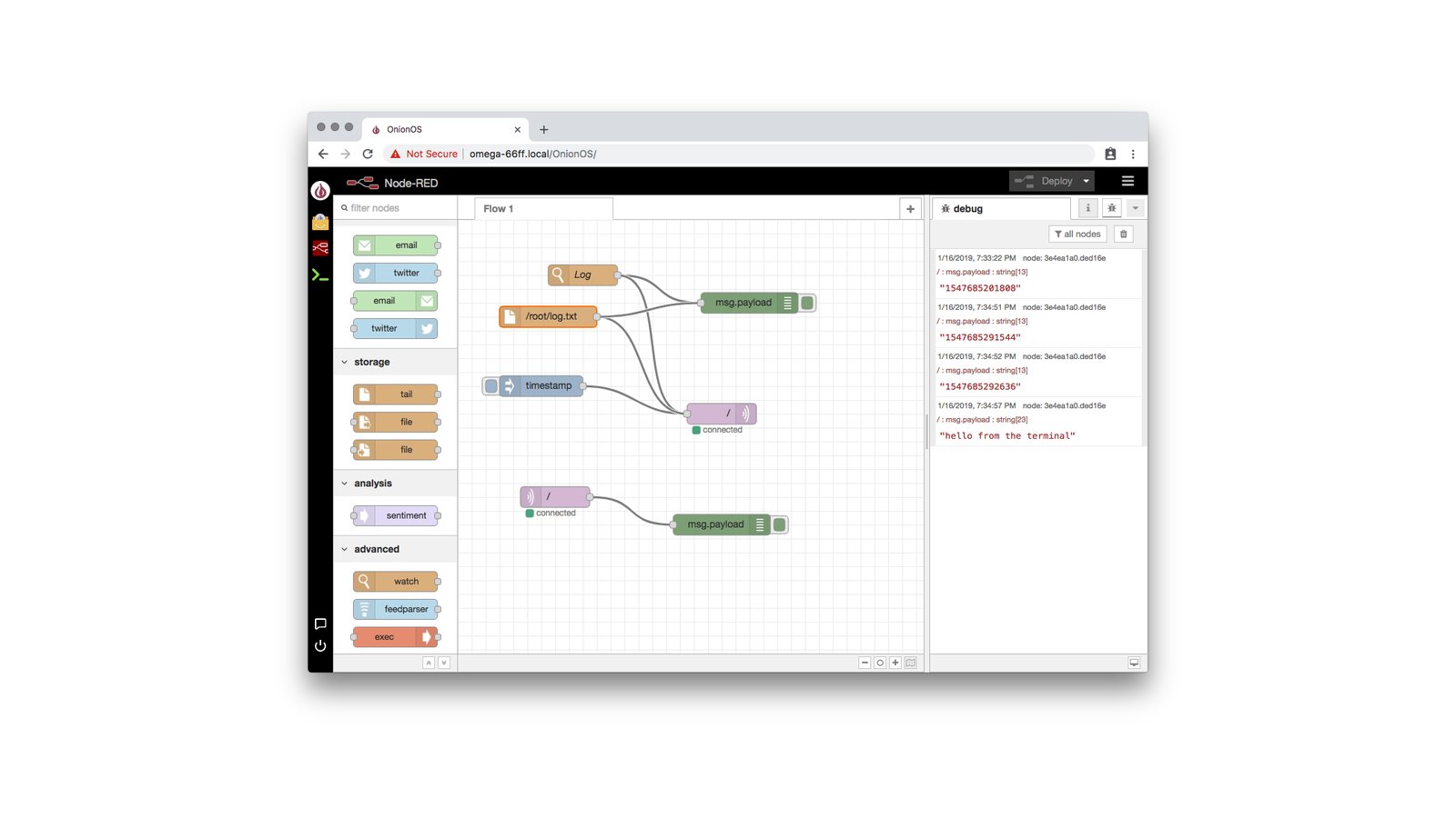 Node-RED flow