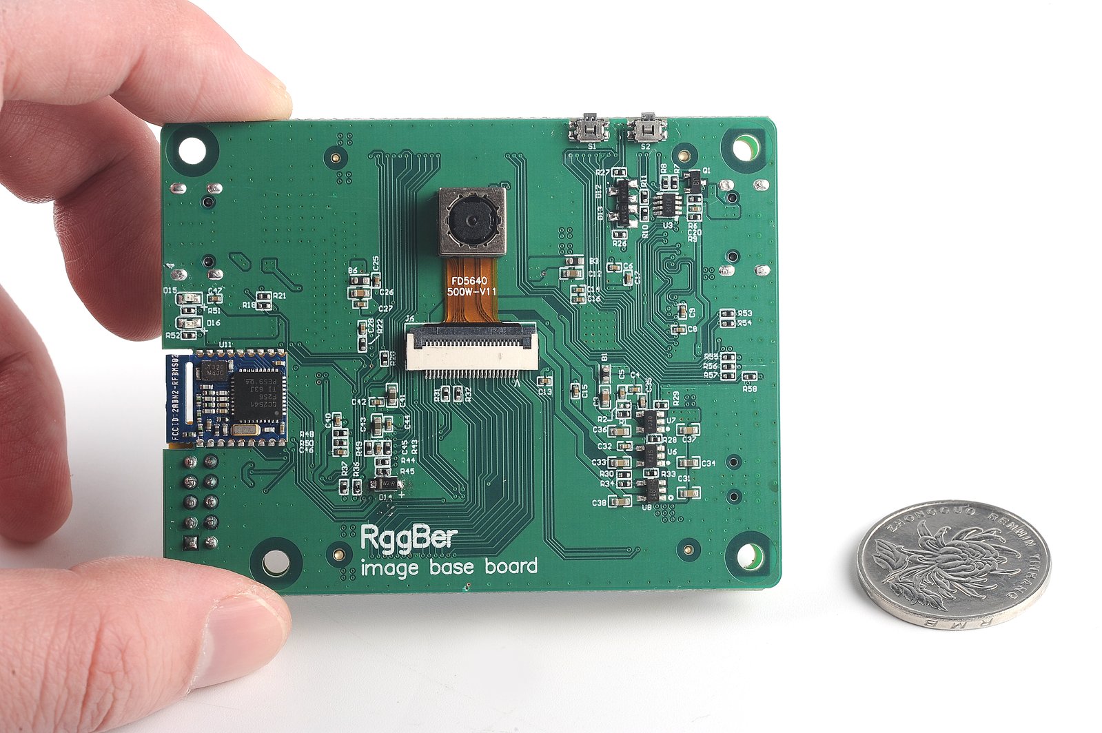 RggBer Hardware, coin for scale
