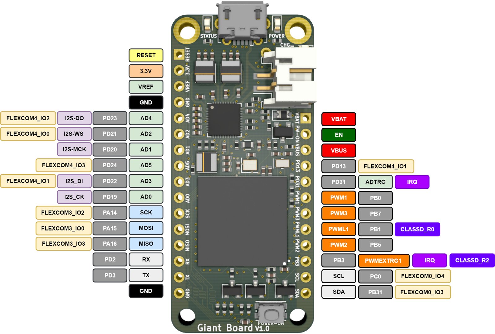 Giant Board Pin Out