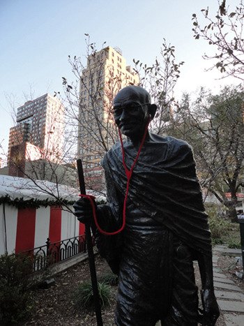 Gandhi wearing MYcord