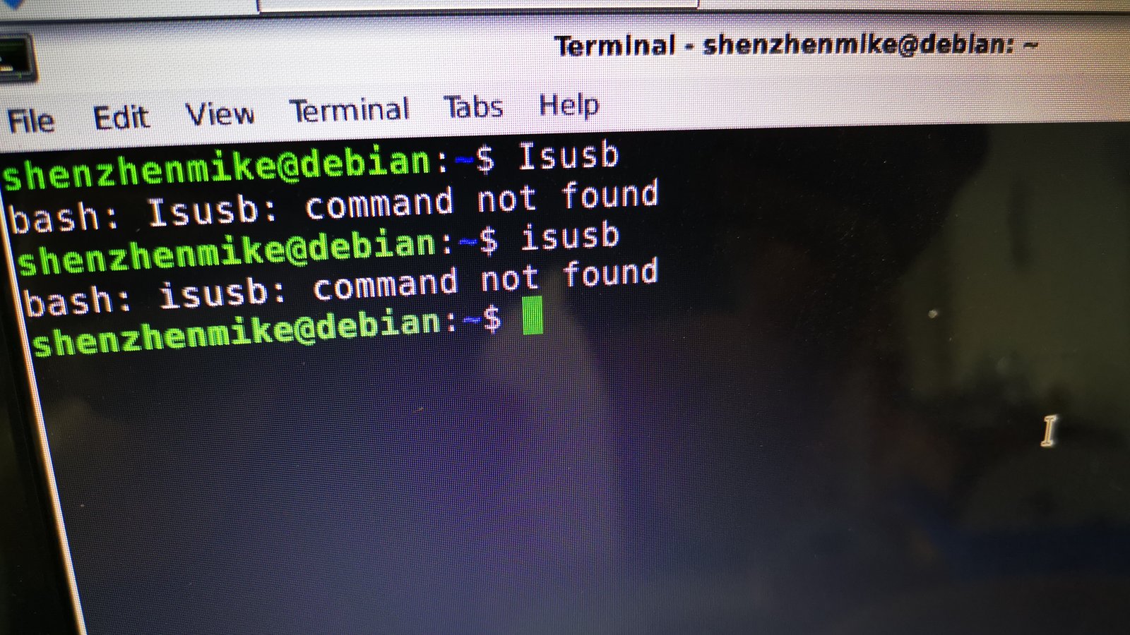 command not found