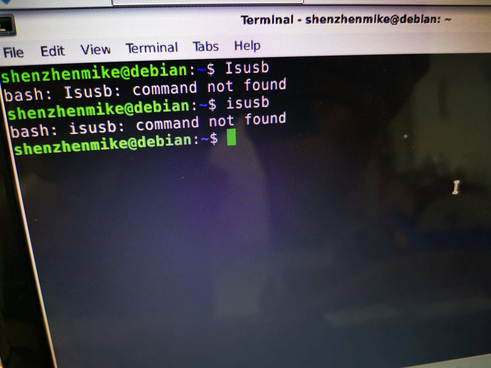 command not found