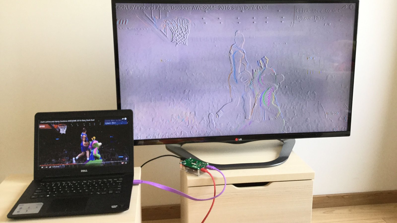 RggBer embossed video effect