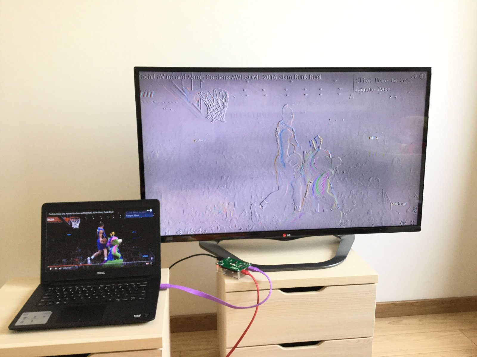 RggBer embossed video effect