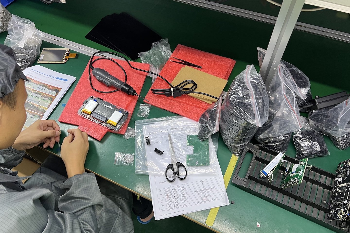 One of the engineers assembling a Game Bub