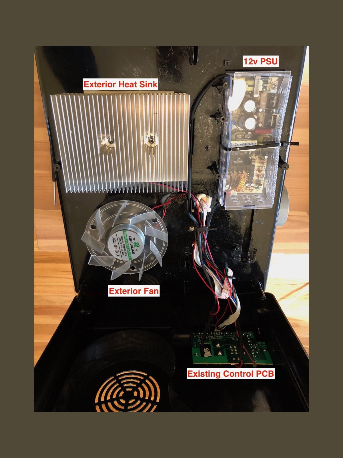 Rear of chamber with cover removed