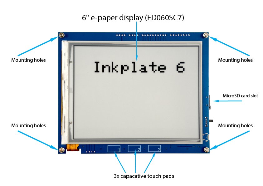 Inkplate 6 Components (Front)