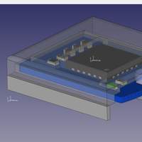 FreeCAD rendering of the Tomu case (top)