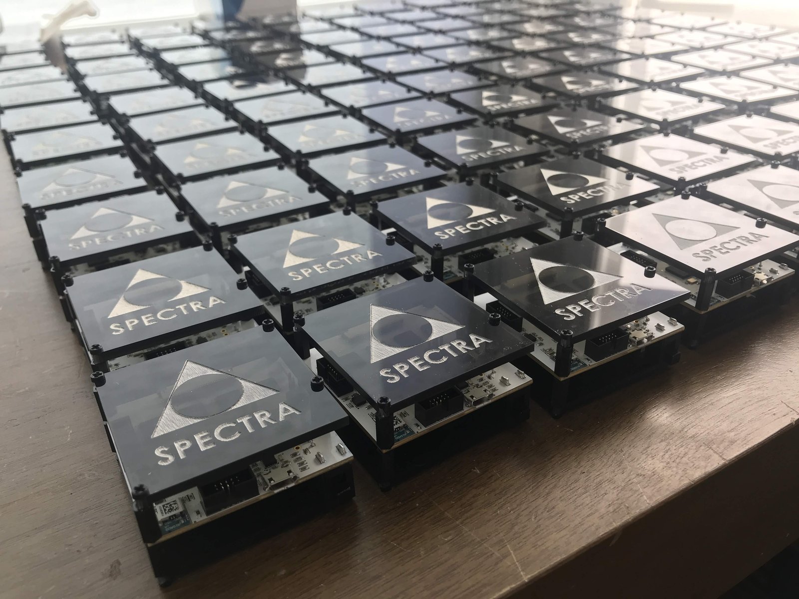 Grid of Spectras awaiting packaging