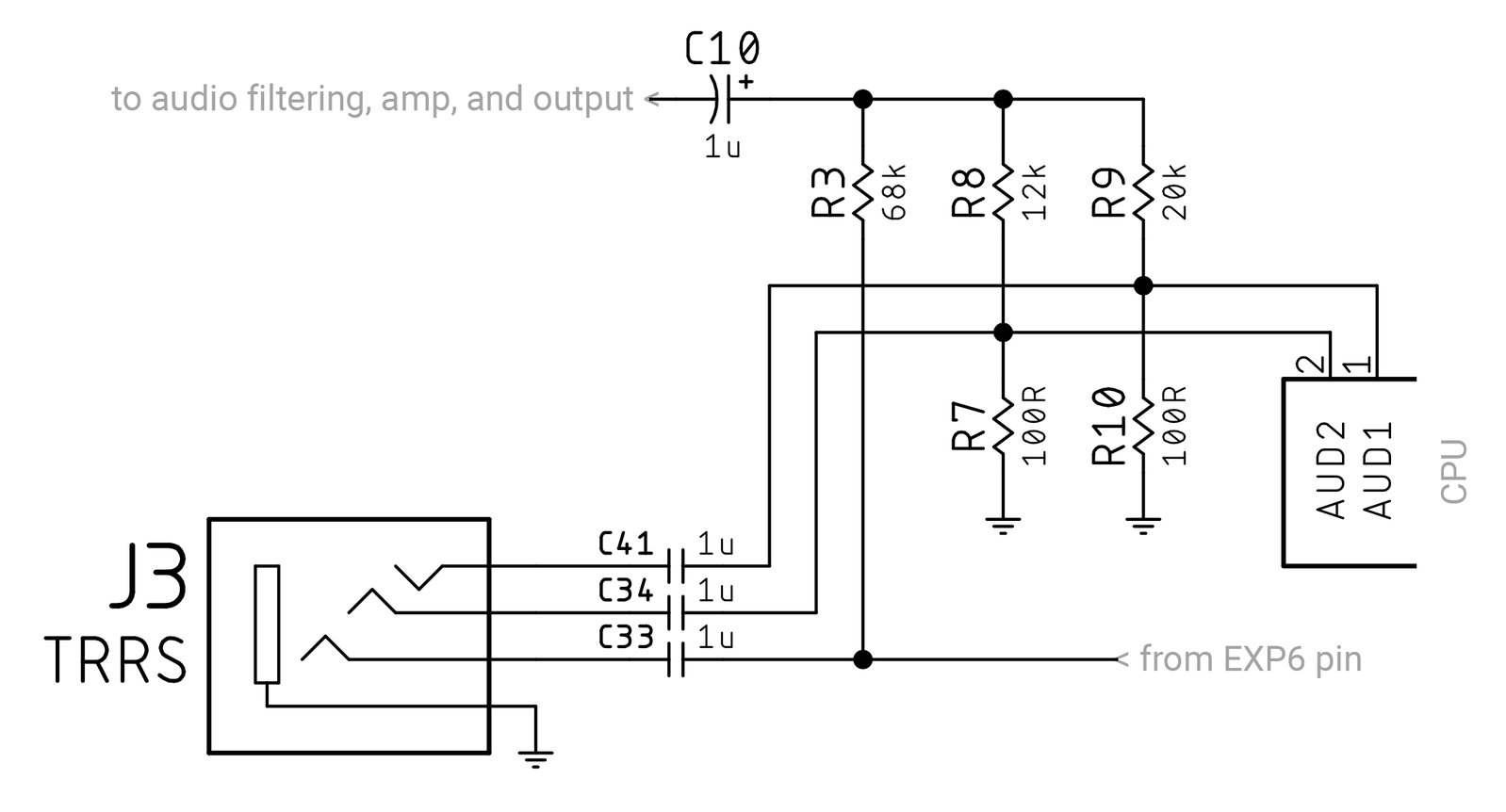 TinyNES audio schematic