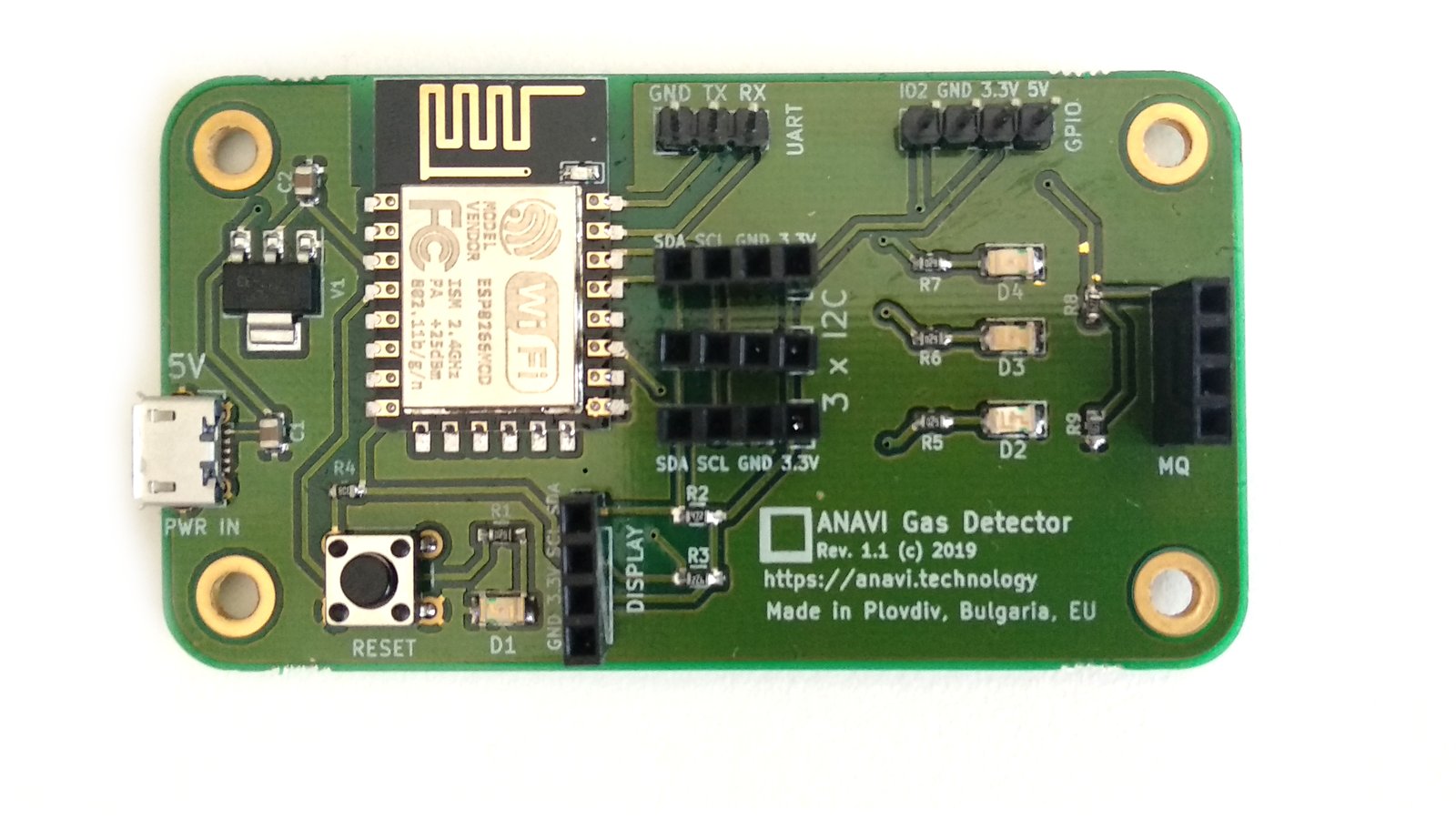 ANAVI Gas Detector board