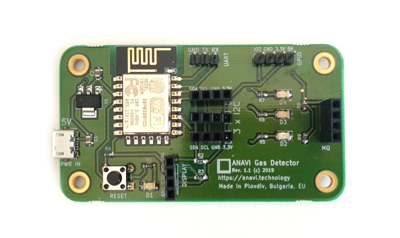ANAVI Gas Detector board
