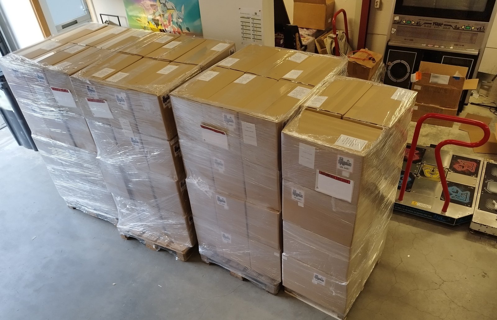 3.5 pallets of Slimes! First of many big shipments!