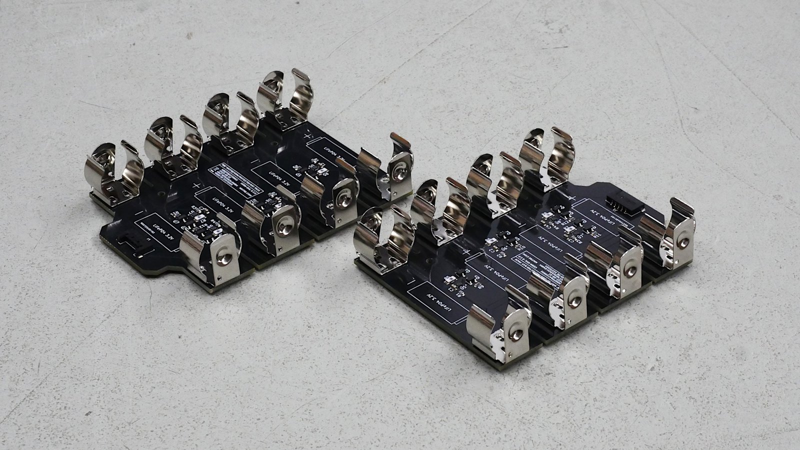 Two MNT Reform protected battery boards